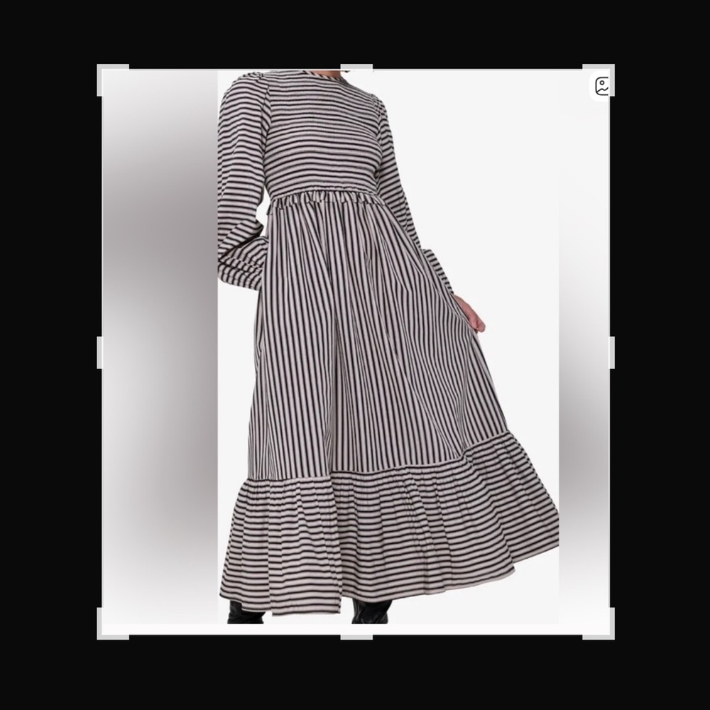 ALIGN - A anthropologie / Organic cotton black-and-white dress NWT sz 8